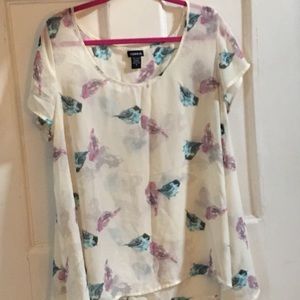 Torrid blouse with birds